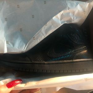 Brand new black snake skin sneakers